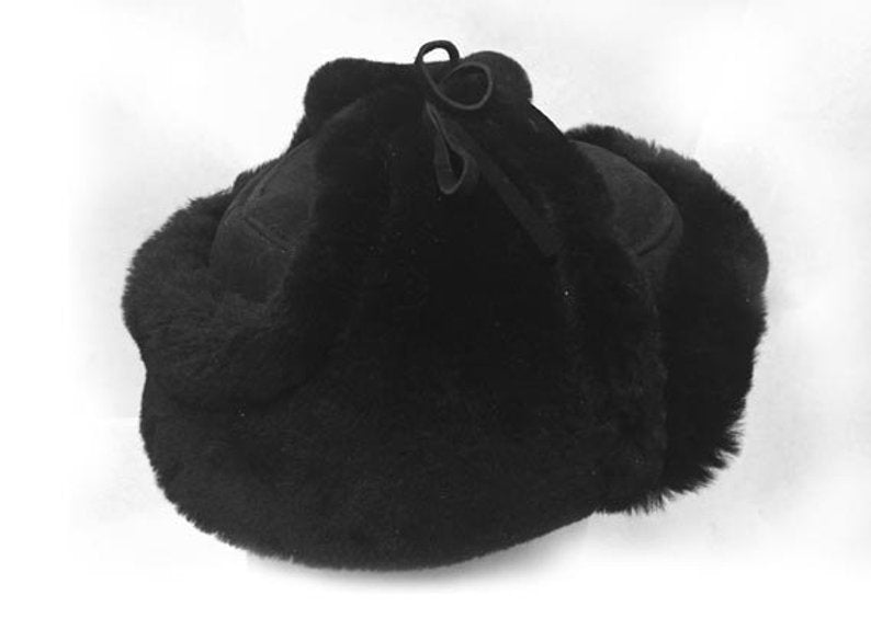 TRAPPER HAT - Hand Made Genuine sheepskin Ushanka hat